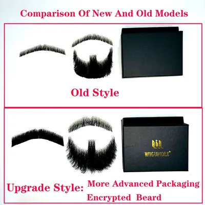 A Handmade Beard With Human Hair For Man Mustache Makeup for Film and Television Makeup Synthetic