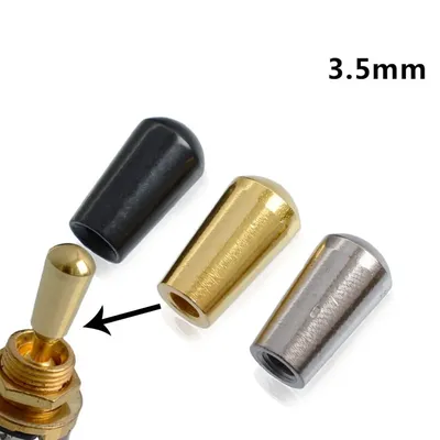 3.5 Mm ScrewThread Metal 3 Way Toggle Switch Knobs Cap Tip Button For LP Electric Guitar Parts