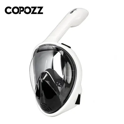 COPOZZ Professional Snorkeling Diving Mask Underwater Scuba Full Face Snorkel Mask Anti Fog Goggles