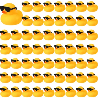36/48/60 Pcs Rubber Duck in Bulk Mini Yellow Rubber Duck Gifts Bath Float Bathtub Toys Tiny Ducks