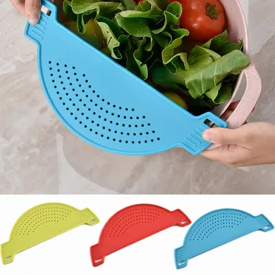 Pan Pot Strainer Plastic Pasta Spaghetti Practical Draining Tool Pot Strainer Pan Drainer for Home