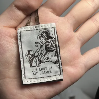 12pcs Handmade Jewelry Our Lady of Mount Carmel Brown Wool Scapular for Prayer