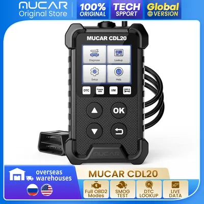 MUCAR CDL20 Obd2 Scanner Diagnostic Tool Automotive full OBD2 Code Reader Check Engine DTC lookup read Clear Error Lifetime Free