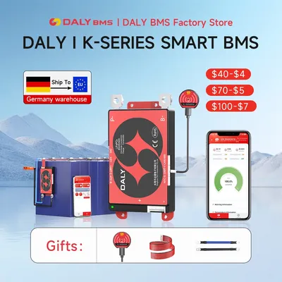 Daly Smart Lifepo4 BMS Board 4S 12V 8S 24V16S 48V 3.2V 100A 60A BMS for 18650 BATTERY PACK BT UART