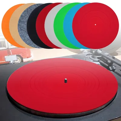 Anti-Vibration Slipmat Turntable Mat Audiophile for LP Vinyl Record Player Anti-Static Turntable Mat