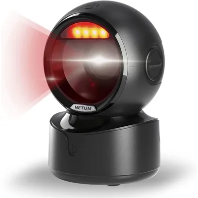 NETUM Desktop 2D QR Barcode Scanner, A5 Hands-Free Omnidirectional USB Big Barcode Reader 1D QR