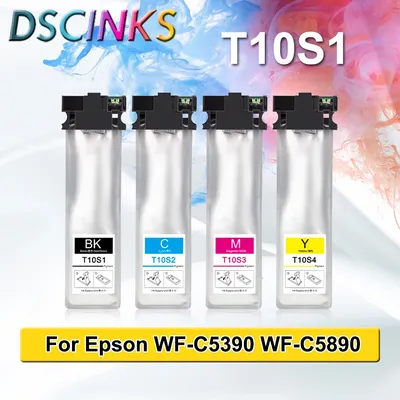 T10S1 T10S2 T10S3 T10S4 Ink Pack For Epson WorkForce Pro WF-C5390 WF-C5890 Printer Ink Cartridge