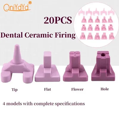 20Pcs Dental Ceramic Firing Pink Pegs Dental Lab for Single Porcelain Crown Oven Tray Ceramist Tool