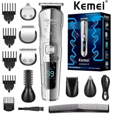 Original kemei all in one hair trimmer for men face beard grooming kit hair clipper electric hair