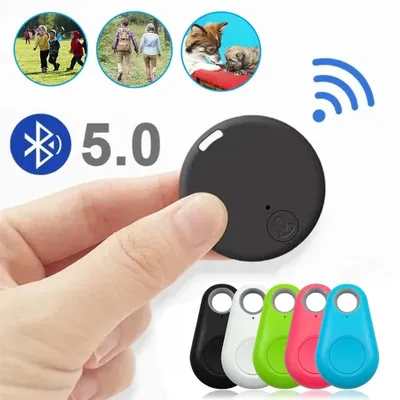 Mini Mobile Bluetooth 5.0 Tracker Anti-Lost Device Round Anti-Lost Device Pet Kids Bag Wallet
