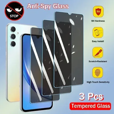 3Pcs Privacy Tempered Glass For Samsung Galaxy A32 A24 A05 A04 A14 A24 A34 A54 A12 A73 A32 A52