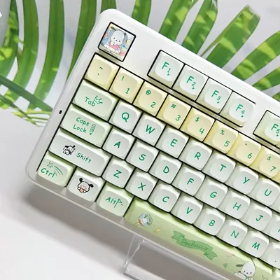 Sanrio Anime Kawaii Pochacco Cartoon Keycap Xda Height Full Set of Pbt Sublimation DIY Cute Style