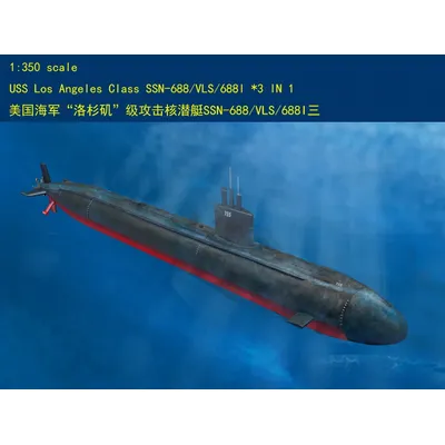 HobbyBoss 83530 1/350 USS Los Angeles Class SSN-688/VLS/688I (3 in 1) Submarine-Scale Model Kit