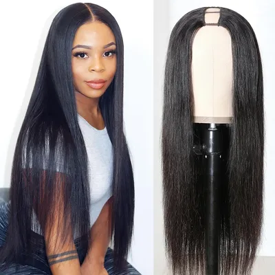 Straight Wigs Cheap U Part Wig Brazilian Human Hair Wigs For Women Virgin Hair Hot Sale Middle U