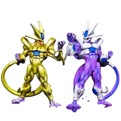Dragon Ball Gold Primary Color Gula Model Final Form Standing Villain Super Saiyan Cute Cartoon Statue Hand-made Surprise Gift