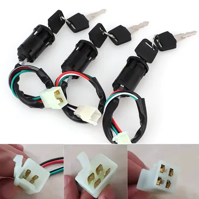 Universal 4 Pin wire ignition key switch for 50cc 70cc 90cc 110cc 125cc ATV Kart Quad Bike TAOTAO