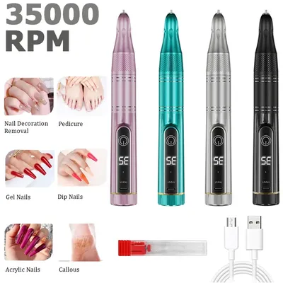 USB rechargeable portable 35000 rpm electric sander nail grinder nail polisher nail polisher