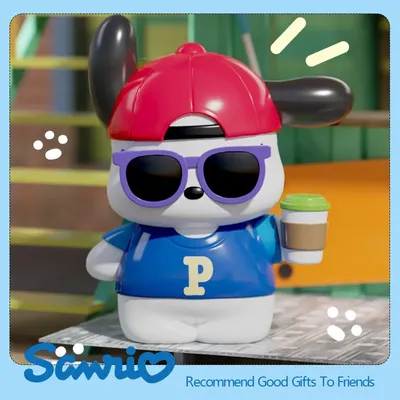 New Cartoon Anime Figures Sanrio Pochacco Peripheral Model Action Figure Toys Desktop Decoration