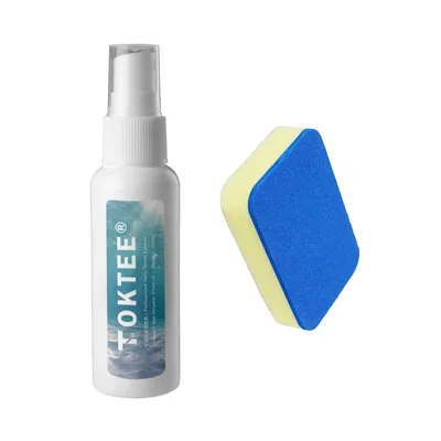 TOKTEE Professional Table Tennis Rubber Cleaning Set (Rubber Cleaner + Cleaning Sponge) Portable