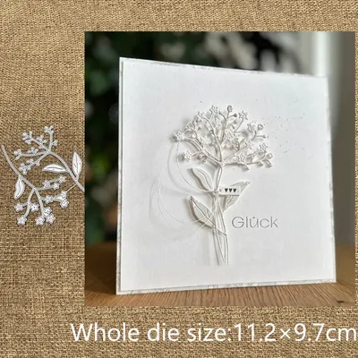 XLDesign Craft Metal Cutting Die cut dies 2pcs flower leaves decoration scrapbook Album Paper Card Craft Embossing die cuts