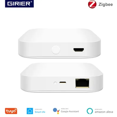 Tuya ZigBee 3.0 Smart Hub, Wireless/Wired Gateway Bridge for App Voice Remote Control, Works with