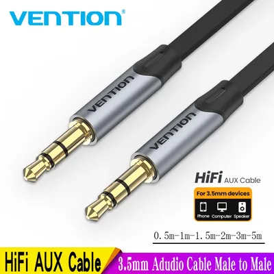 Vention 3.5mm Jack Audio Cable 3.5 Male to Male Cable Audio 90 Degree Right Angle AUX Cable for Car