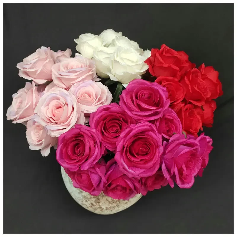 45CM 10 Head Rose Artificial Flower Bundle, Home Decoration, Living Room, Artificial Flowers, Wedding Handheld Flowers