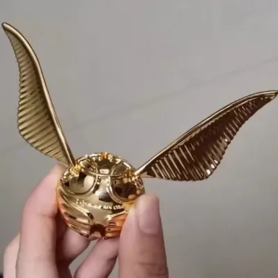 Gold Snitch Ring Box Wedding Rings Holder Jewelry Storage Boxes Movable Wings Birthday Souvenirs
