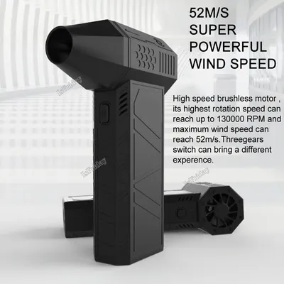 Turbo Fan X3 Original Rechargeable Blower 130000RPM 52m/s Brushless Air Blower Turbo Jet Fan