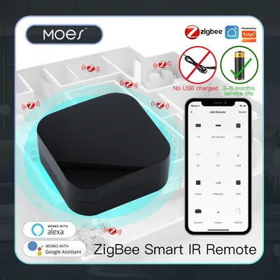 MOES Tuya ZigBee Smart IR Remote Control Universal Infrared Remote Controller for Smart Home works