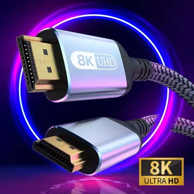 8K HDMI Cable HDMI 2.1 High Speed Cord 8K@60Hz 4K@120Hz Ultra HD HDMI to HDMI Cord Braided