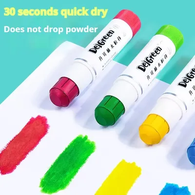 12/18/24 Color Soft Solid Gouache Paint Sticks Drawing Graffiti Art Crayons Washable Non Toxic for