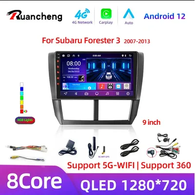 Android 12 Carplay Car Radio For Subaru Forester 3 SH 2007-2013 For Impreza GH GE 2 Din Multimedia