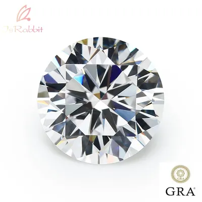 IsRabbit Real Moissanite Round Brilliant Cut 6.5MM 1CT VVS1 D Color 100% Diamond Tested Loose