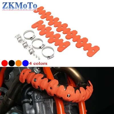 Motorcycle 4-stroke Exhaust Insulation Muffler Protection Cover For KTM SXF EXCF SMR For Husqvarna FC FE For Honda Yamaha Suzuki