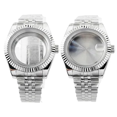39mm 36mm Watch Case Stainless Steel Sapphire Glass For NH35 NH36 ETA2824 PT5000 ST2130 Movement