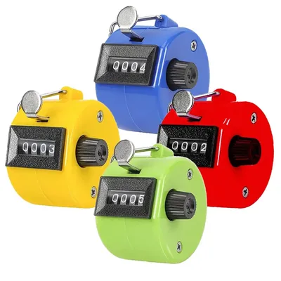 Handheld Tally Counter Tool 4-Digit Number Count Clicker Counter For Coaching Knitting People Lap