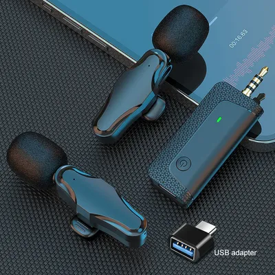 Professional Wireless Lavalier Bluetooth Mini Microphone For iPhone iPad Android Live Broadcast
