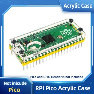 Raspberry Pi Pico Case Acrylic Shell Transparent Case for Pico Board RP2040 Microcontroller Microcomputers Pico W/Pico 2/Pico 2W