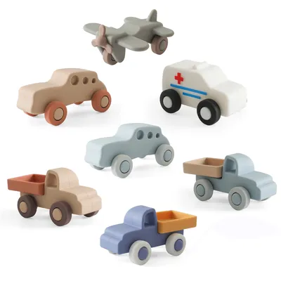 Baby Silicone Car Toys Montessori Baby Things Silicone Baby Teether Toy Car 0 12 Months Newborn