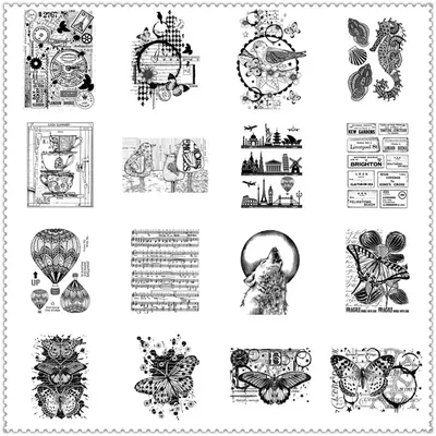 2022 New DIY Sellos Seal For Scrapbooking Clear Stamps Card Making Seahorse Wolf Butterfly Birds