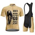 21Grams Homme Maillot et Cuissard Avec Bretelles Velo Cyclisme Manche Courte VTT Vélo tout terrain Vélo Route Rouge Bleu Marron Graphic Vélo Séchage rapide Evacuation de l'humidité Spandex Des sports