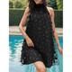 Robe casual Robe d'été Robe unie Femme Mini robe Maille Vacances Plage Vêtement de rue Dos nu Sans Manches Standard Noir S M L XL