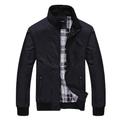 Homme Veste légère veste été Bomber Usage quotidien Vacances Extérieur Décontracté / Quotidien Zippé Poche Printemps Automne Couleur unie Confort Fermeture à glissière Col Mao Noir Marine foncé Grise