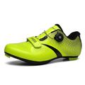 chaussures de cyclisme sur route pour hommes compatibles spd/spd-sl double cliquet vtt taquet exercice vélo respirant stable confortable chaussures de cyclisme pour hommes blanc brillant