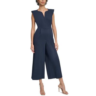 Sleeveless Cropped Jumpsuit - Blue - Calvin Klein Jumpsuits