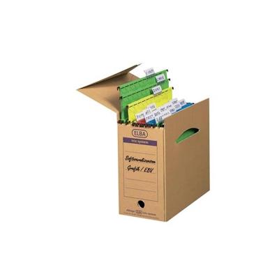 6 ELBA Archivboxen tric system braun 16,0 x 34,1 x 31,5 cm