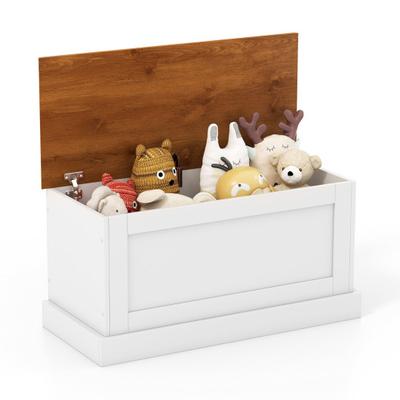 Costway Large Storage Chest with Safety Metal Hinge-White