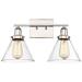 Drake 2-Light Bathroom Vanity Light in Polished Nickel