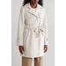 Contrast Button Trench Coat